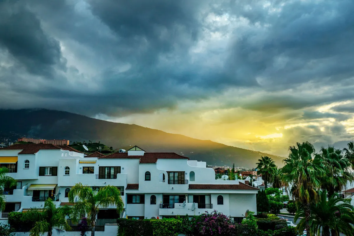 vacation home sunset