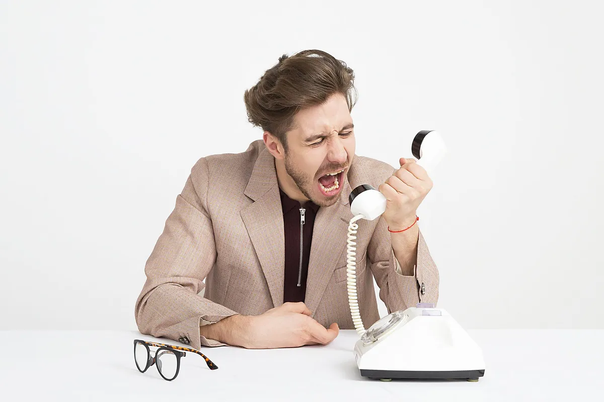 frustrated bank customers