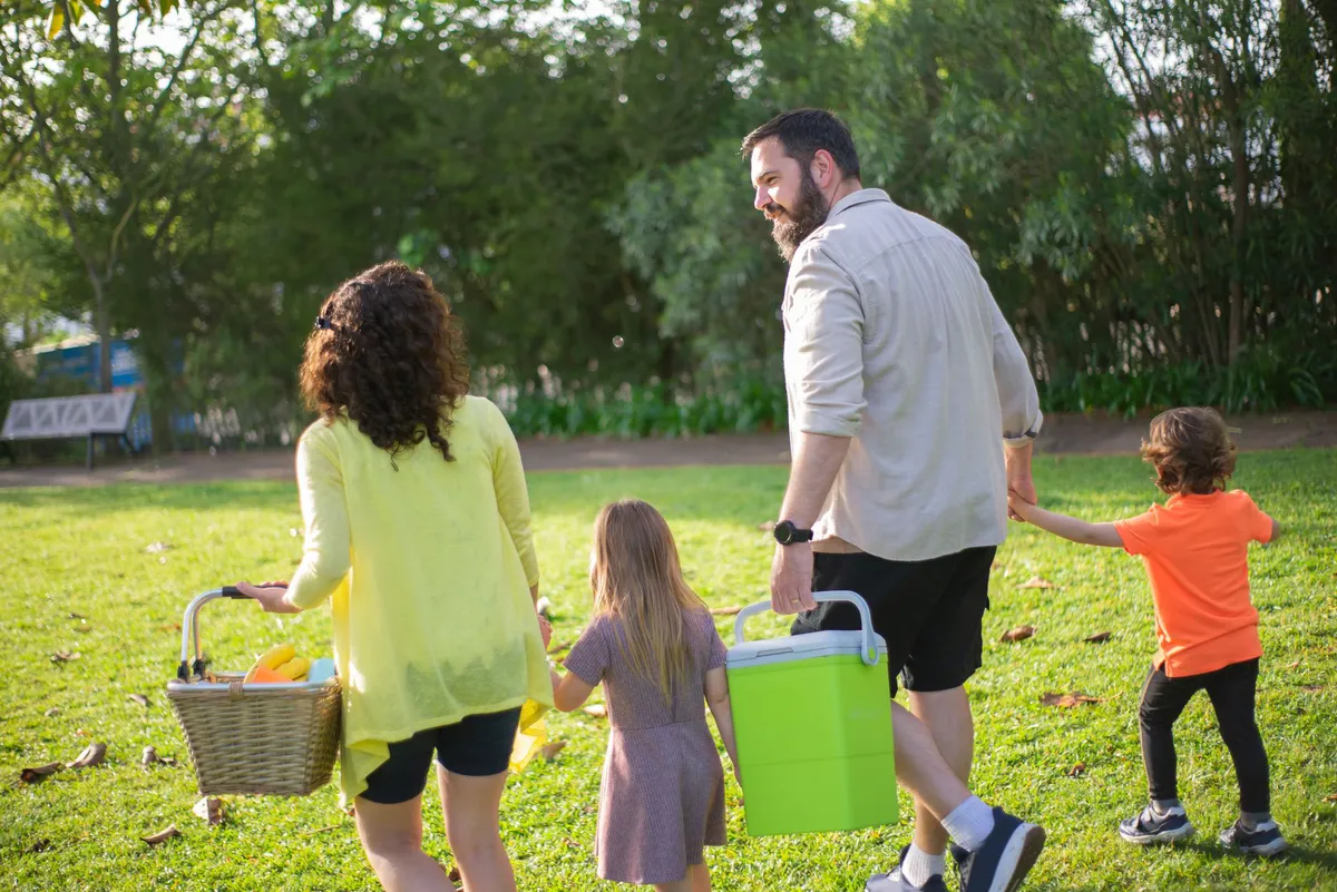 family enjoying leisure time