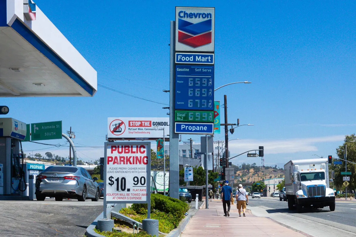 gas prices sign