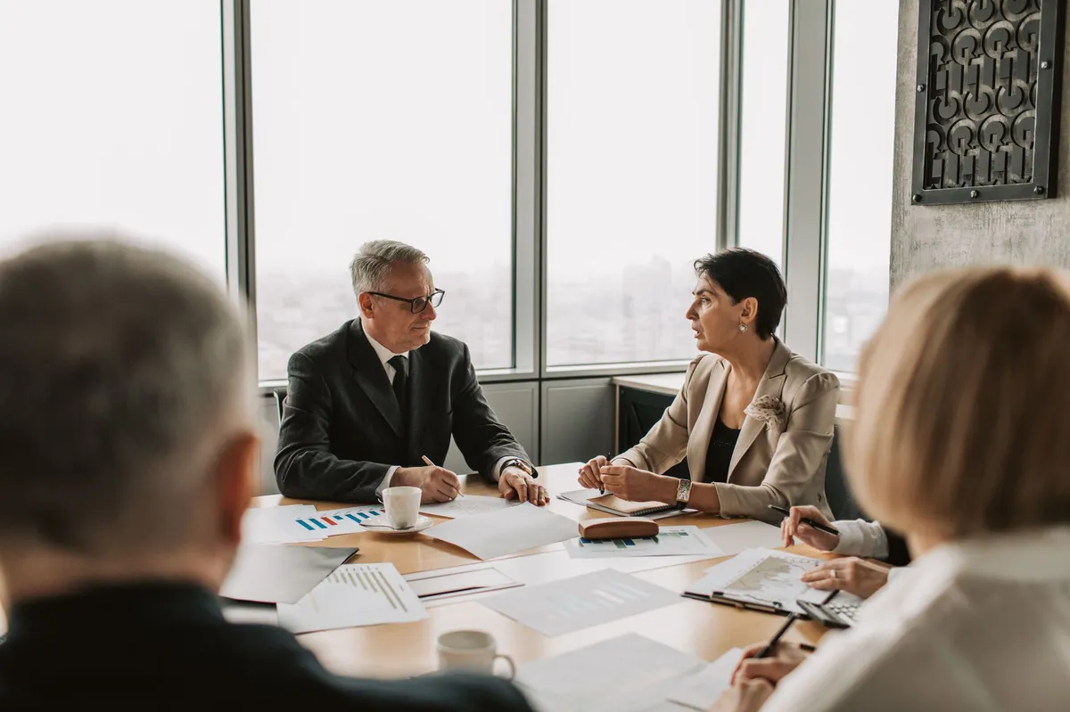 corporate meeting discussion