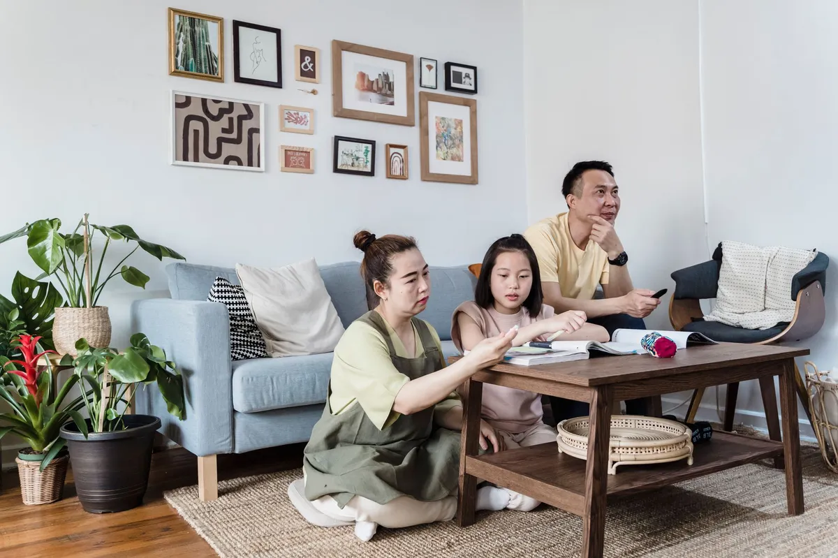 immigrant family at home