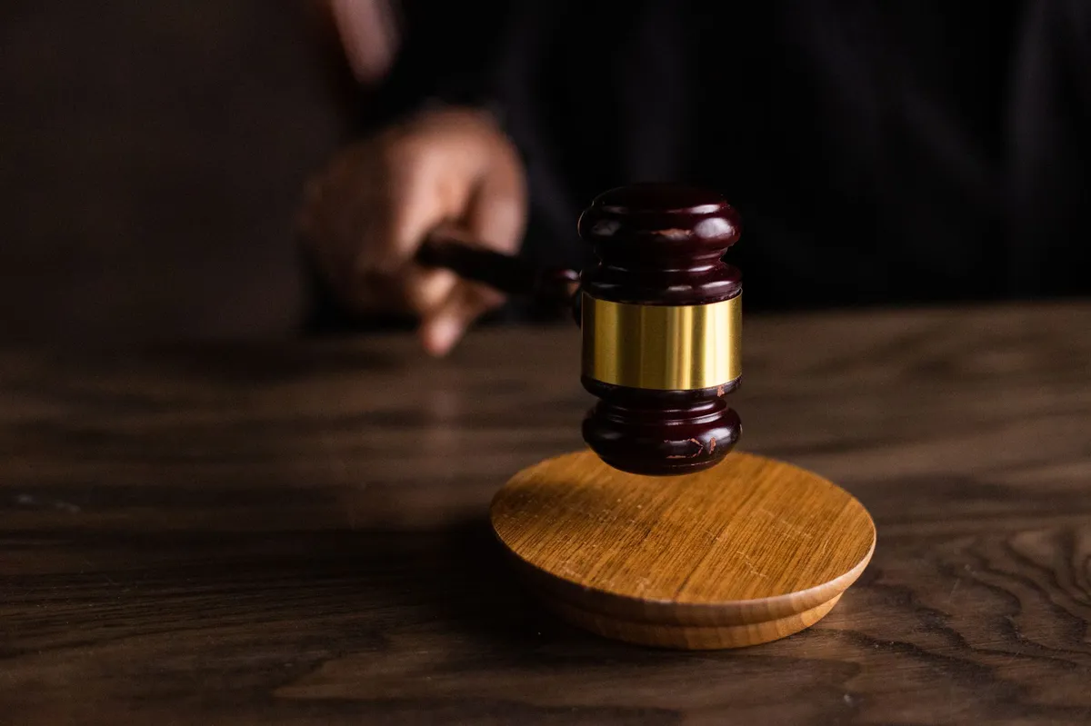 court verdict closeup