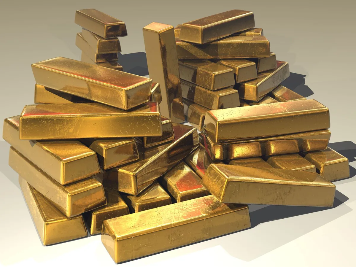 gold bars stacked