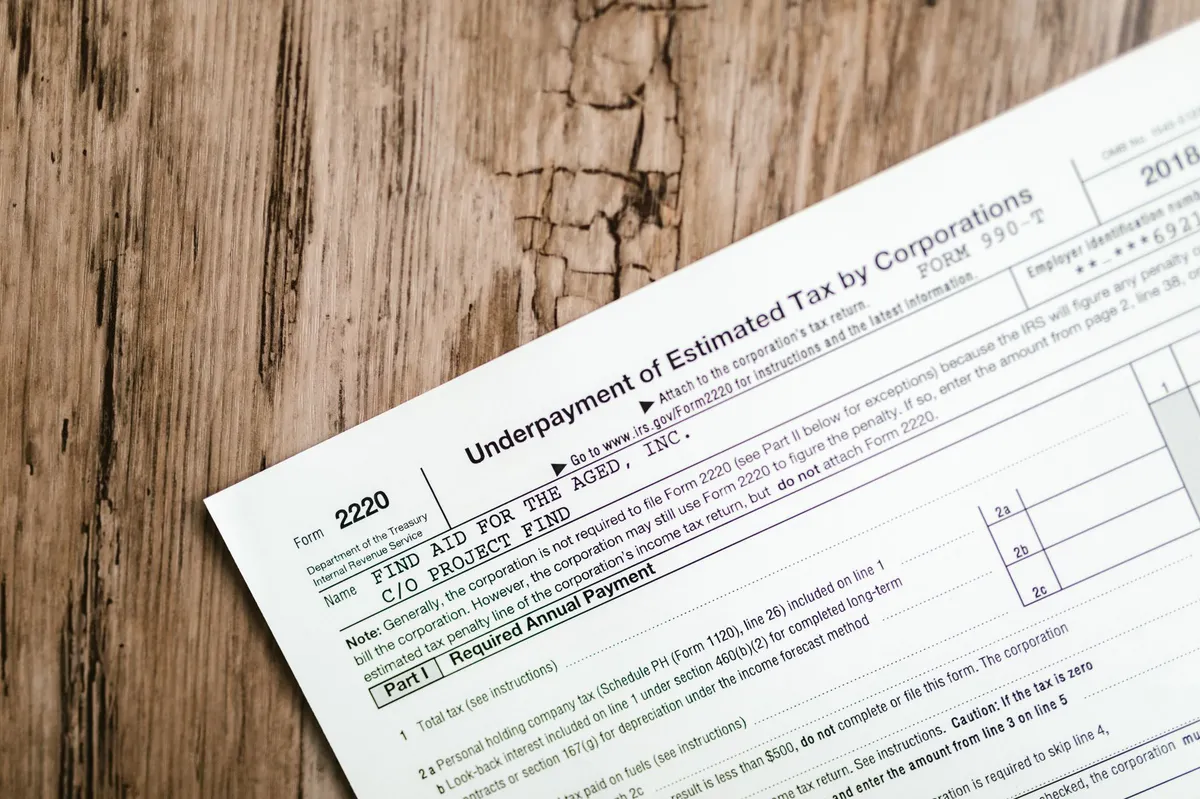 IRS tax notice on table