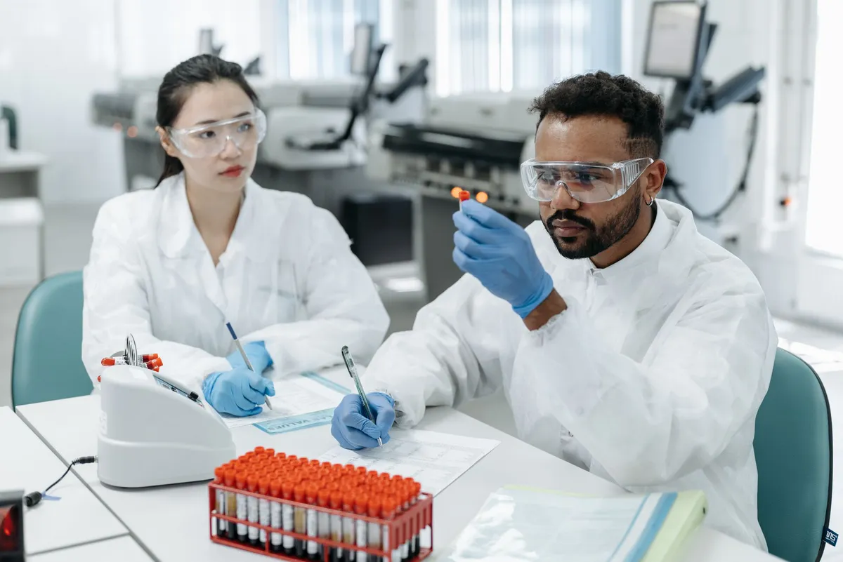 scientist analyzing clinical trial results