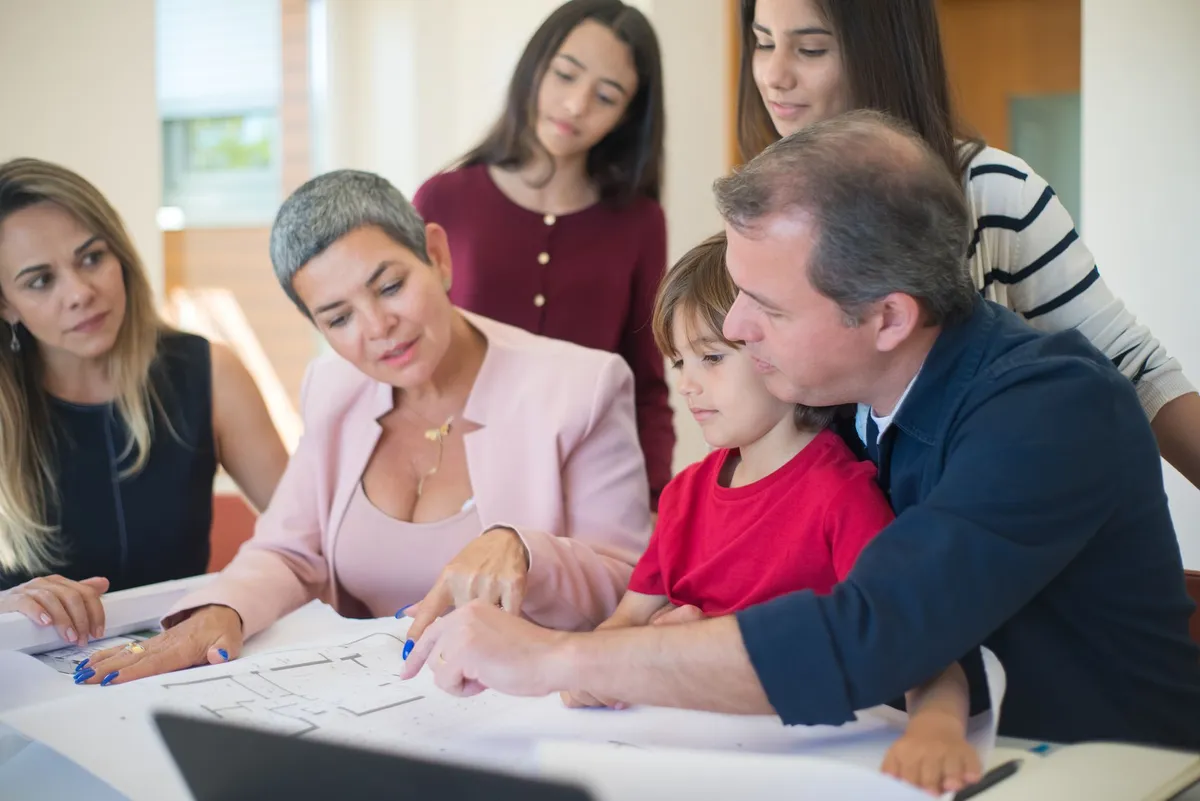 family discussing estate planning