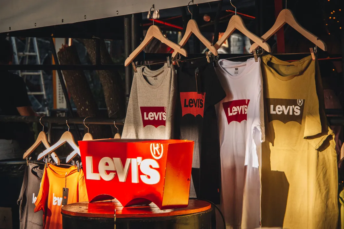 Levi's denim products display