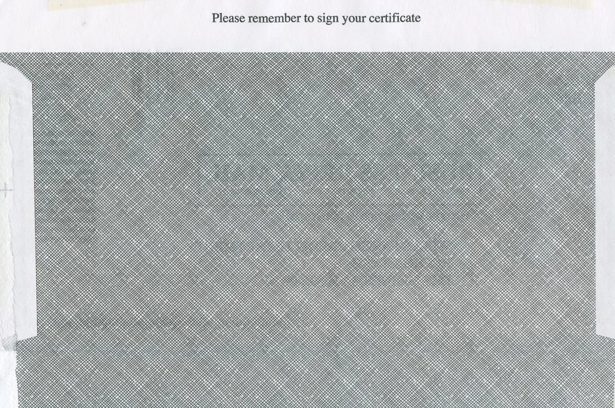 certificate of deposit