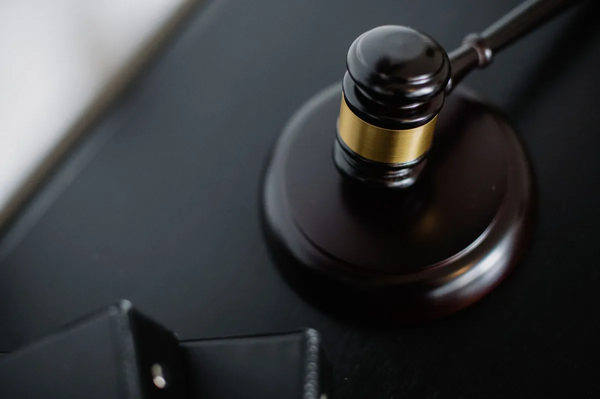 judicial gavel closeup