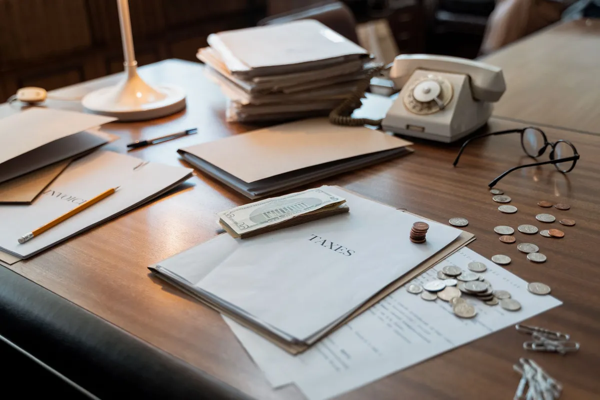 tax documents on desk