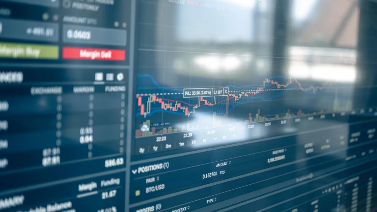 stock market analysis graphic