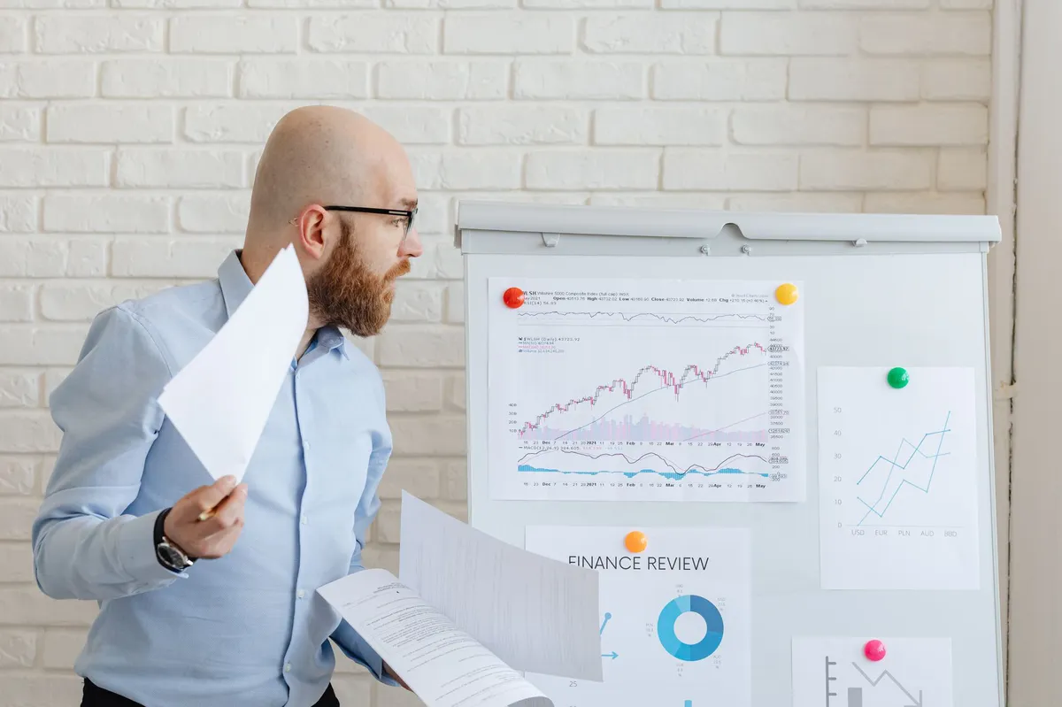 financial advisor reviewing plans