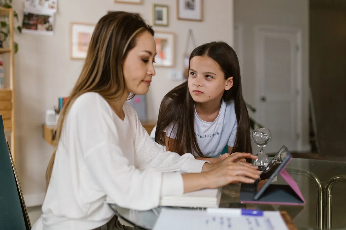 parent and child discussing job options