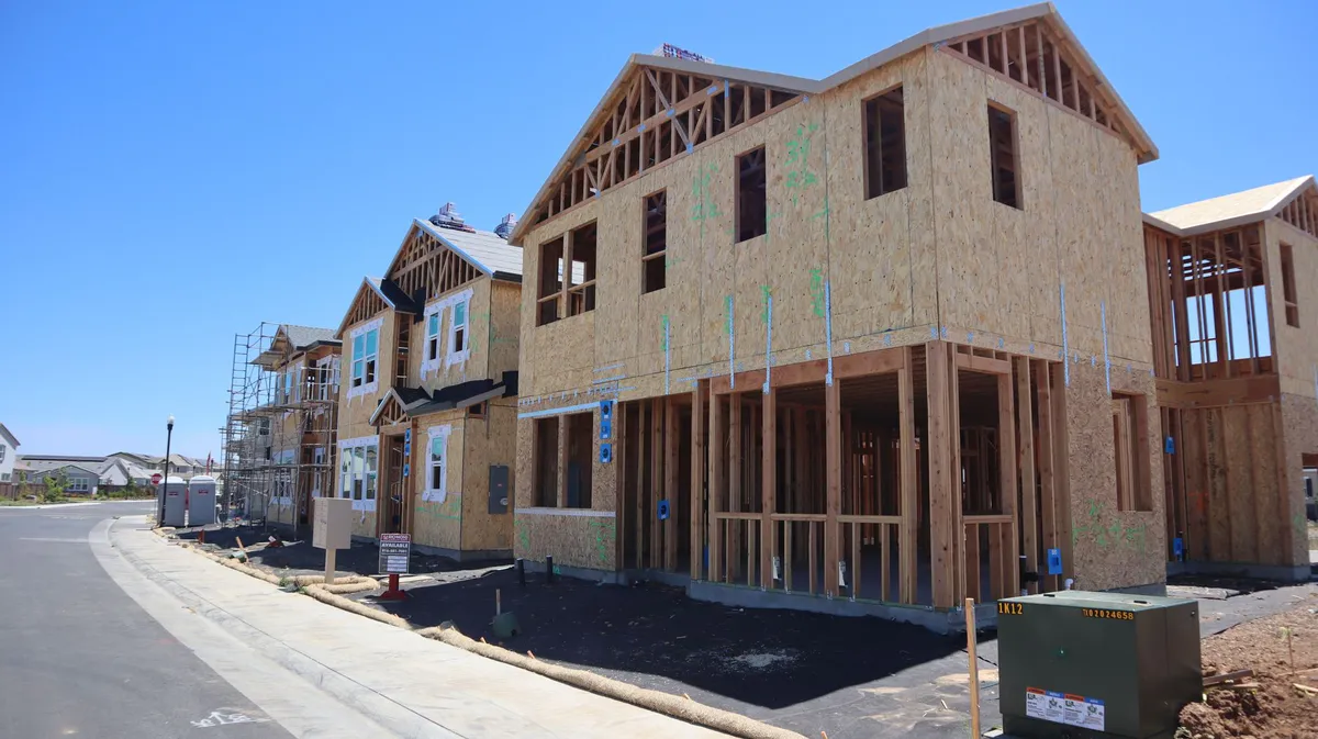 construction site of new homes