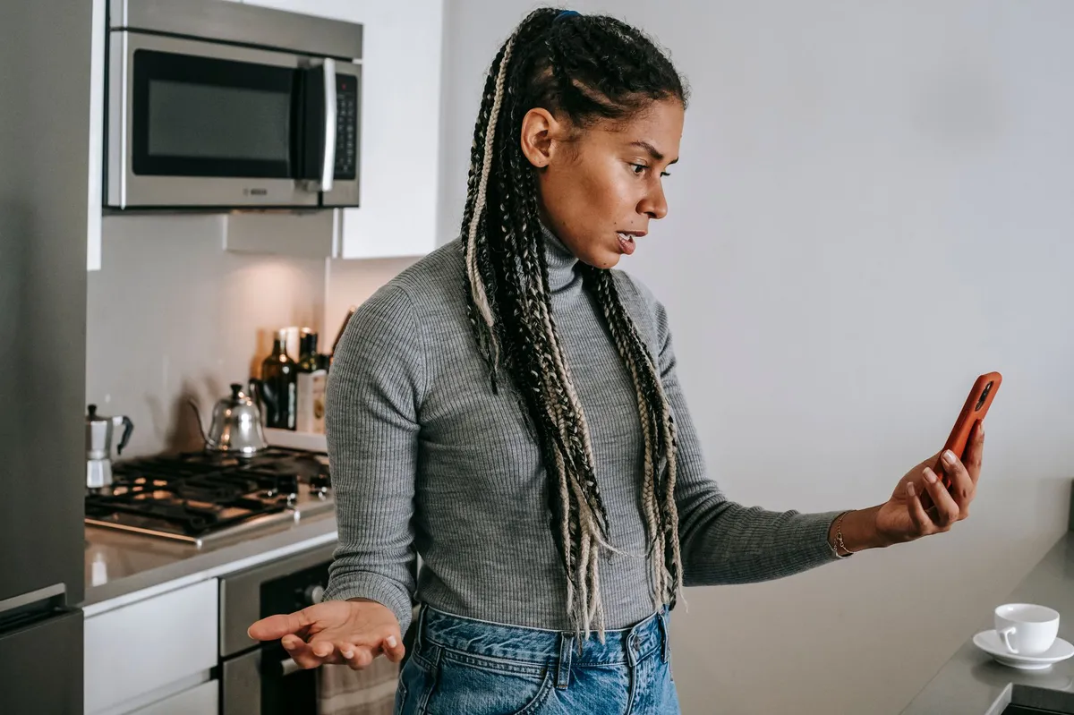 frustrated consumer on phone