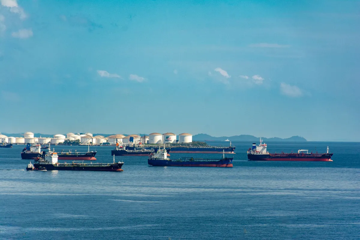 oil tanker at sea