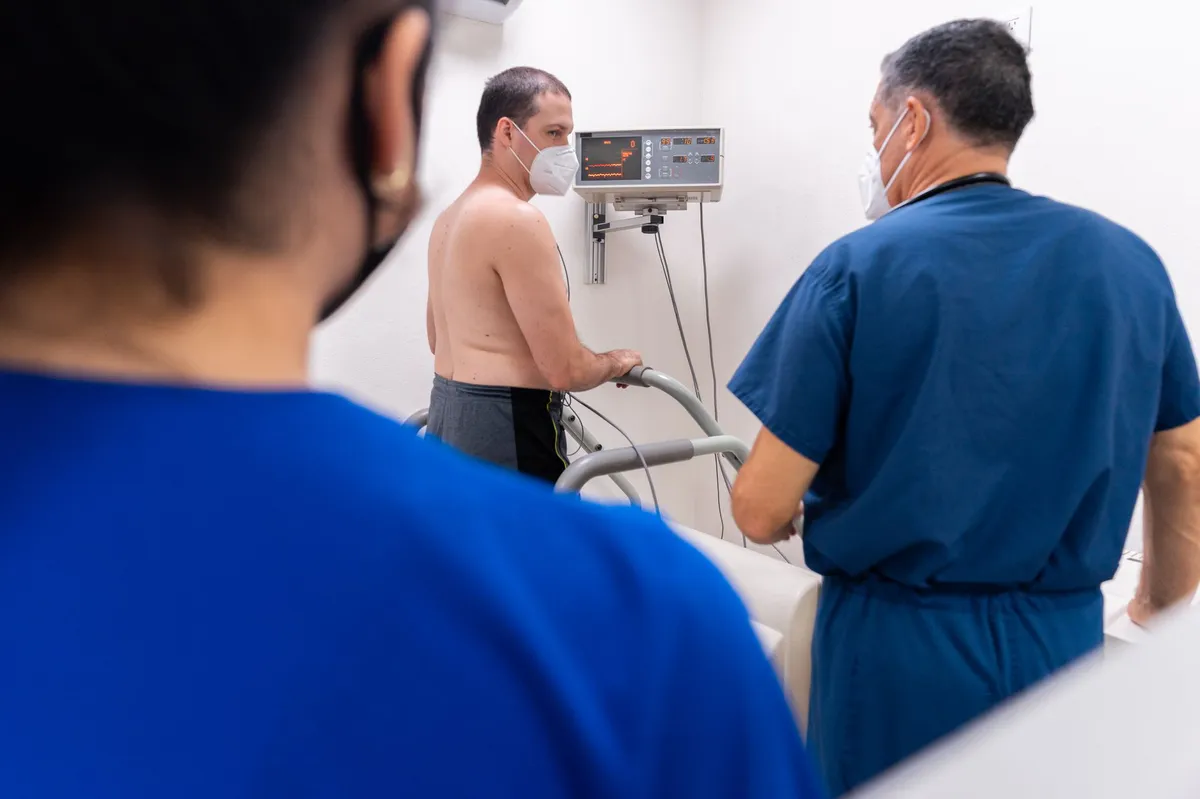 medical professional with patient