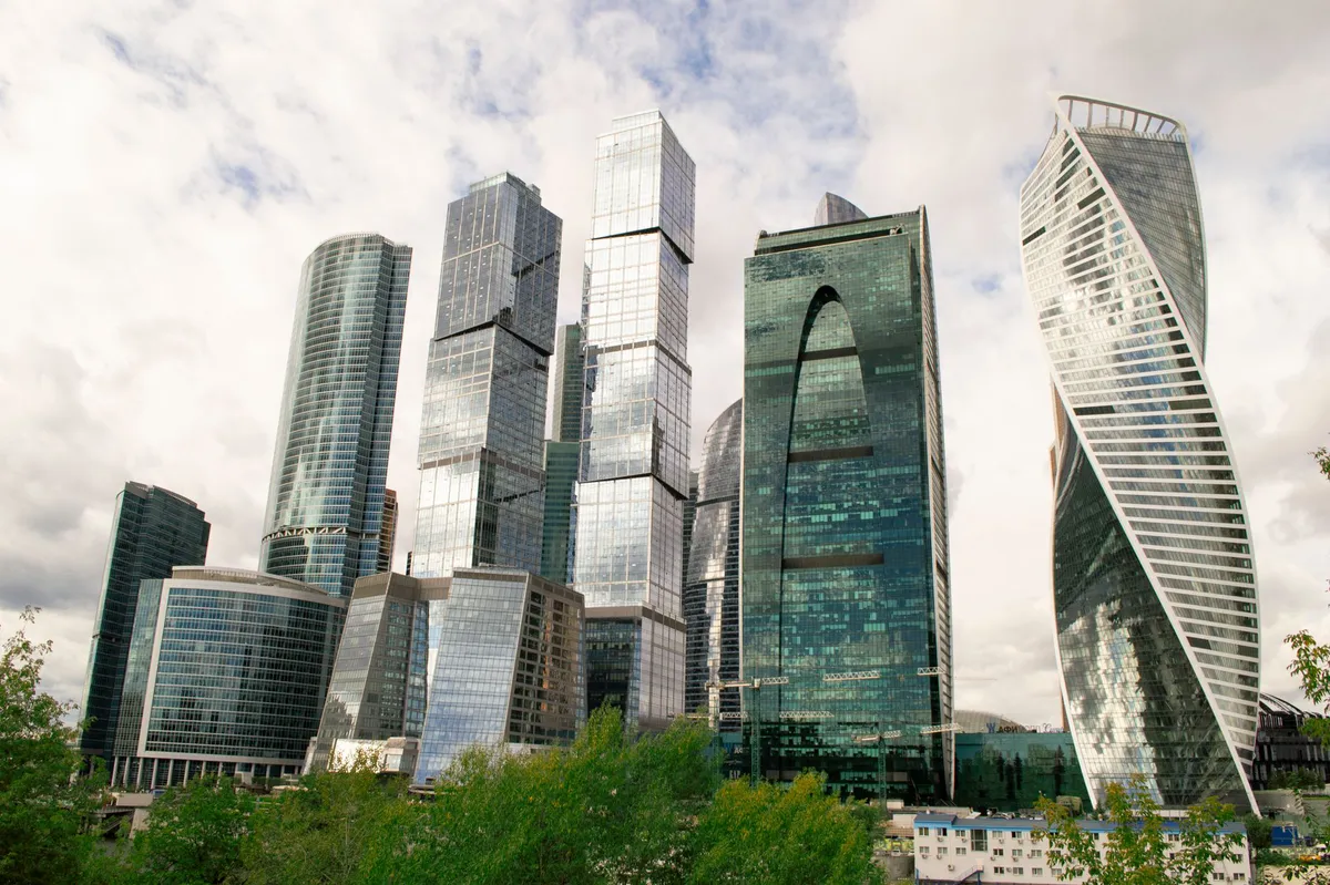 Russian financial district skyline