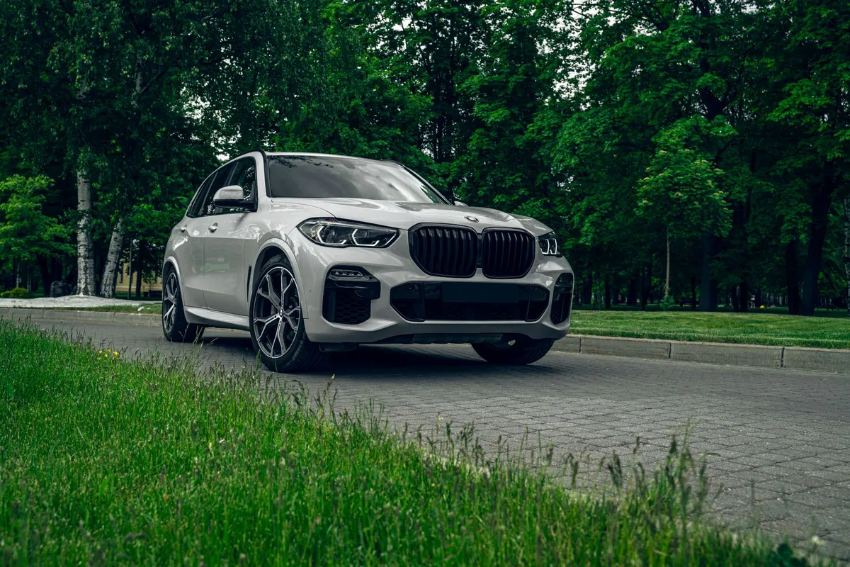 luxury SUV on road