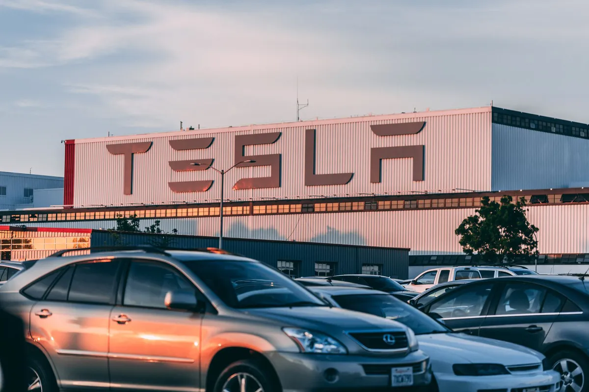 Tesla factory production line