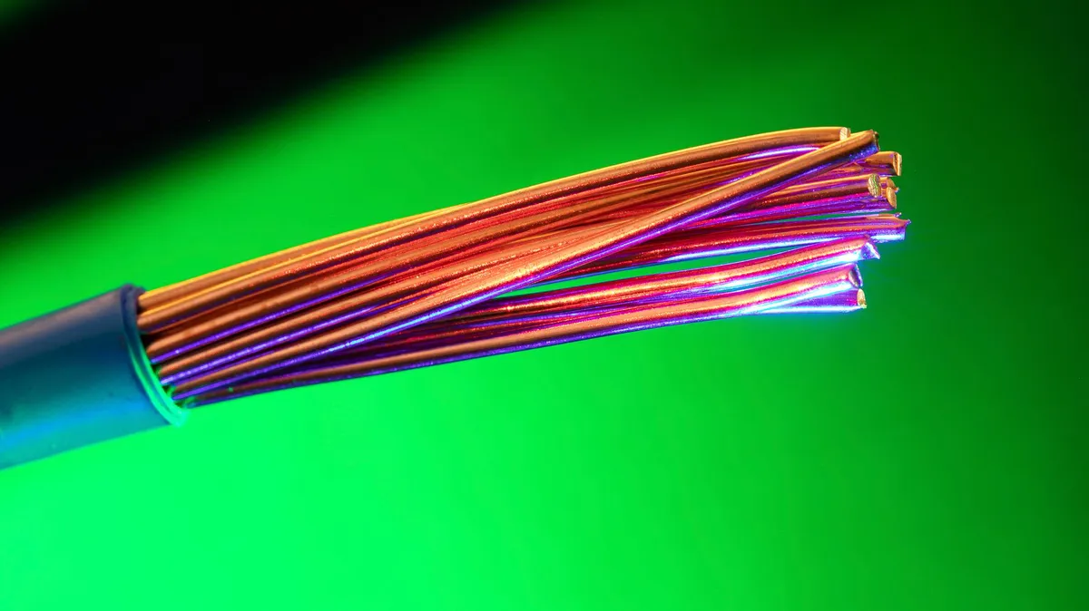 copper wiring closeup