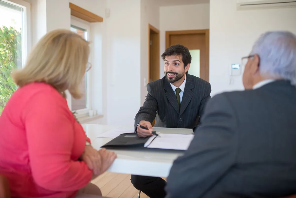 financial adviser client meeting