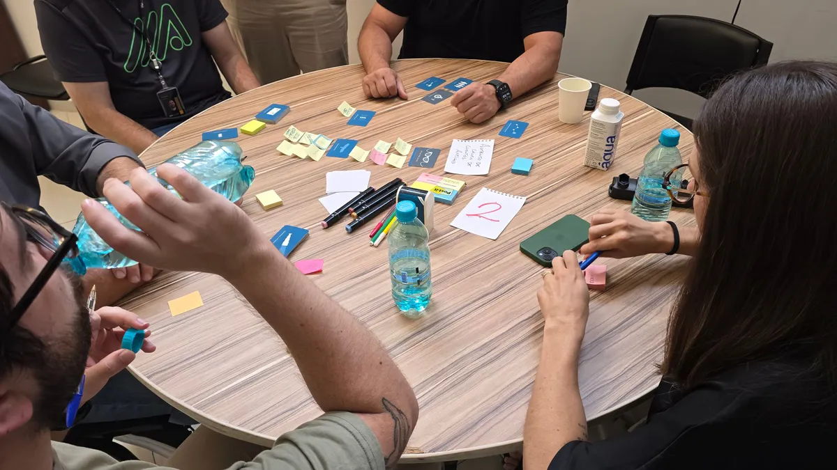 team brainstorming session