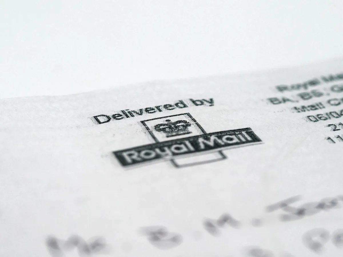 close-up of a certified check