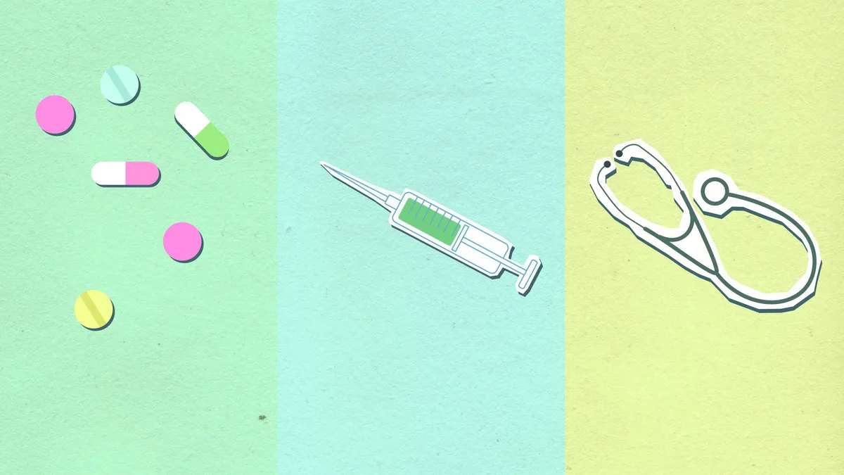 healthcare marketplace illustration
