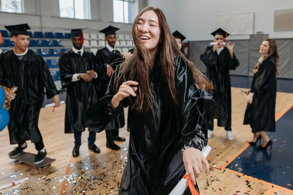 happy graduate celebrating