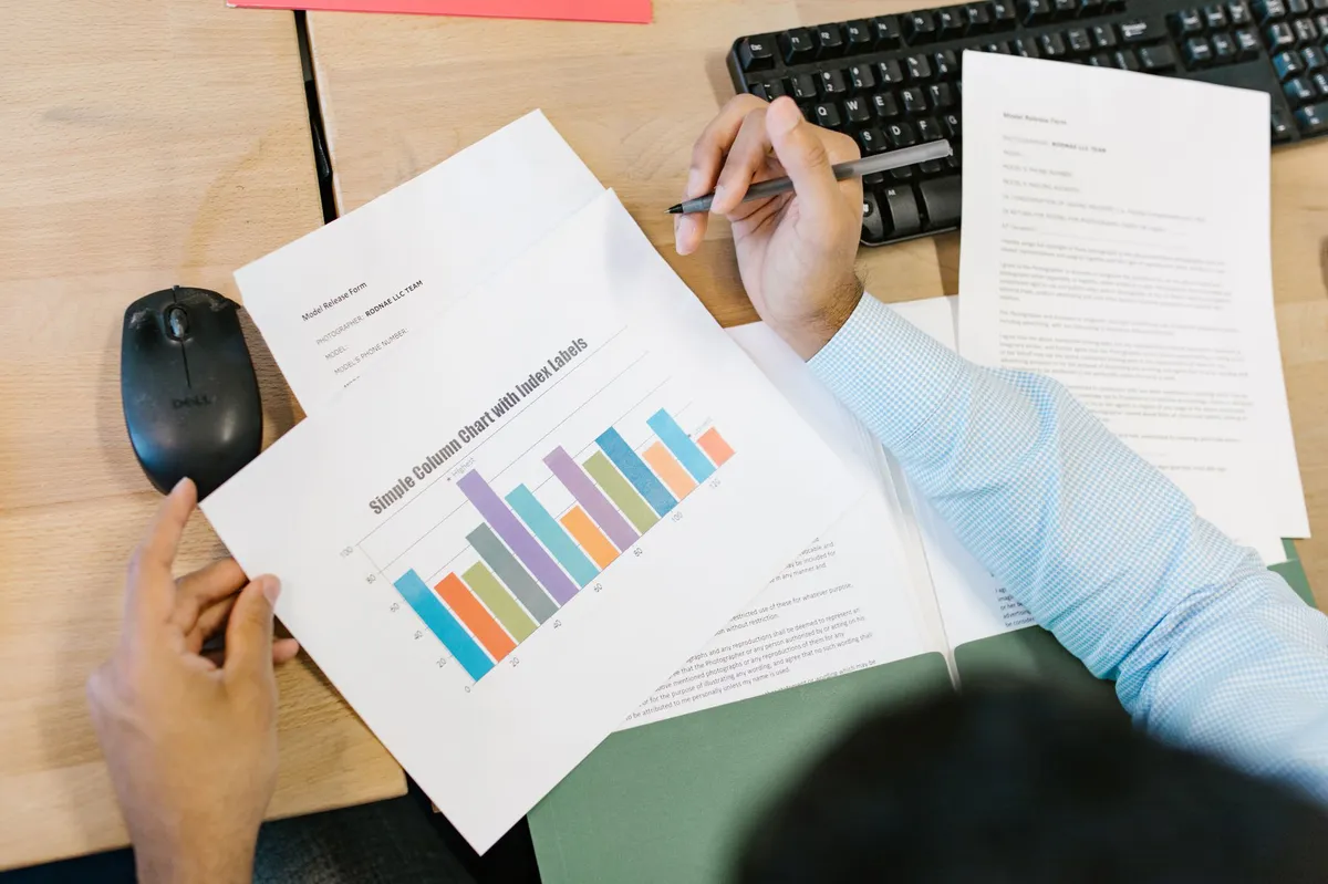 financial analyst reviewing earnings