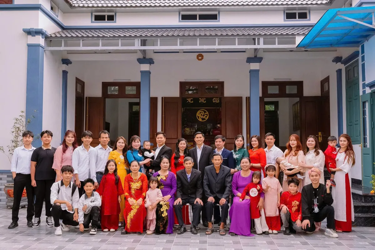 family gathering in a large home