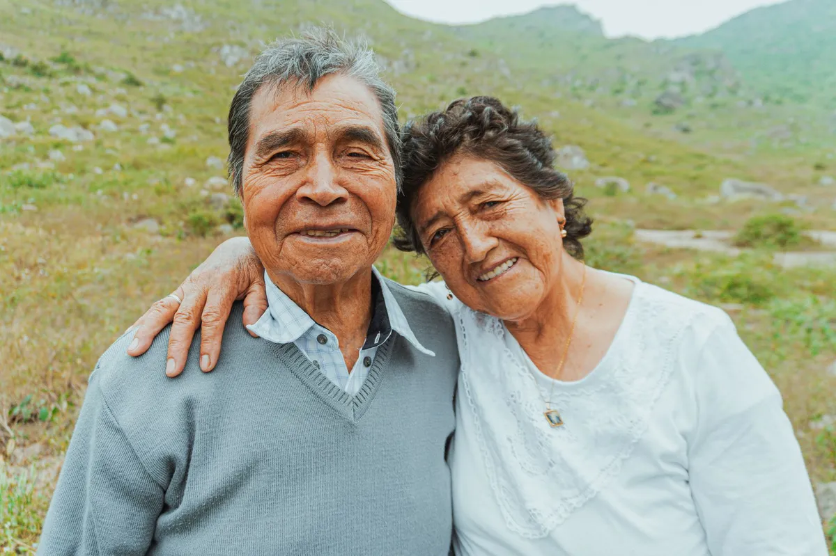 happy retirees outdoors