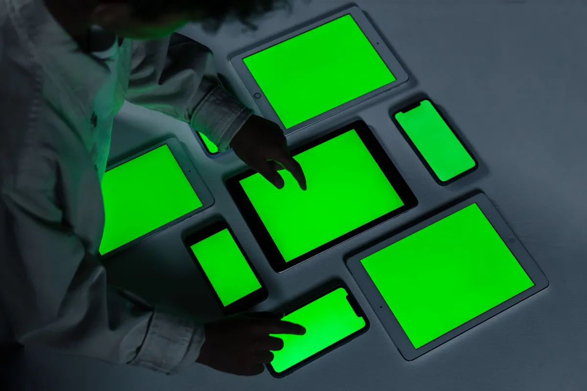 tech gadgets on display