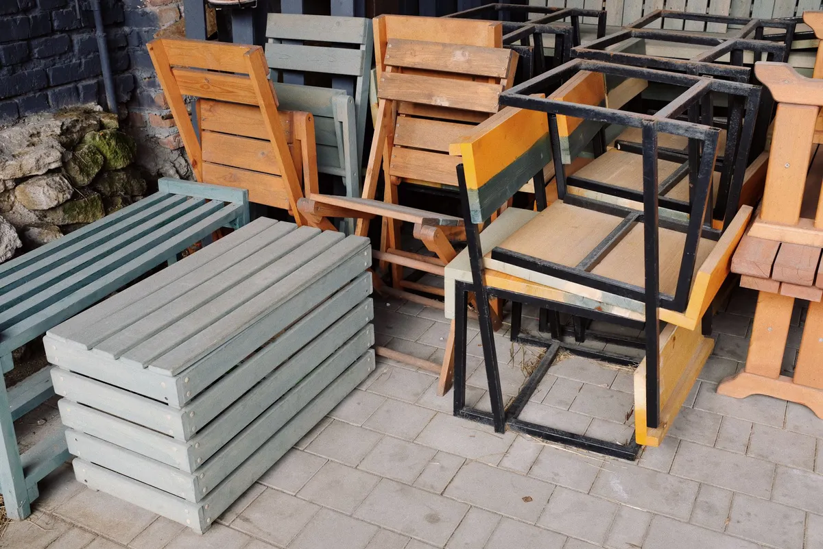 outdoor furniture storage