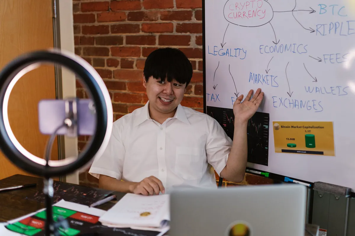 young adults discussing cryptocurrency