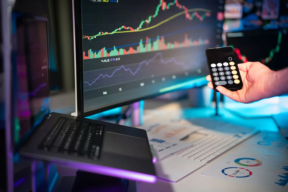 high-tech stock market trading
