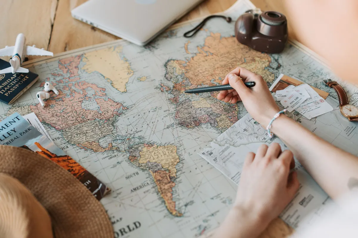 travel planning with map