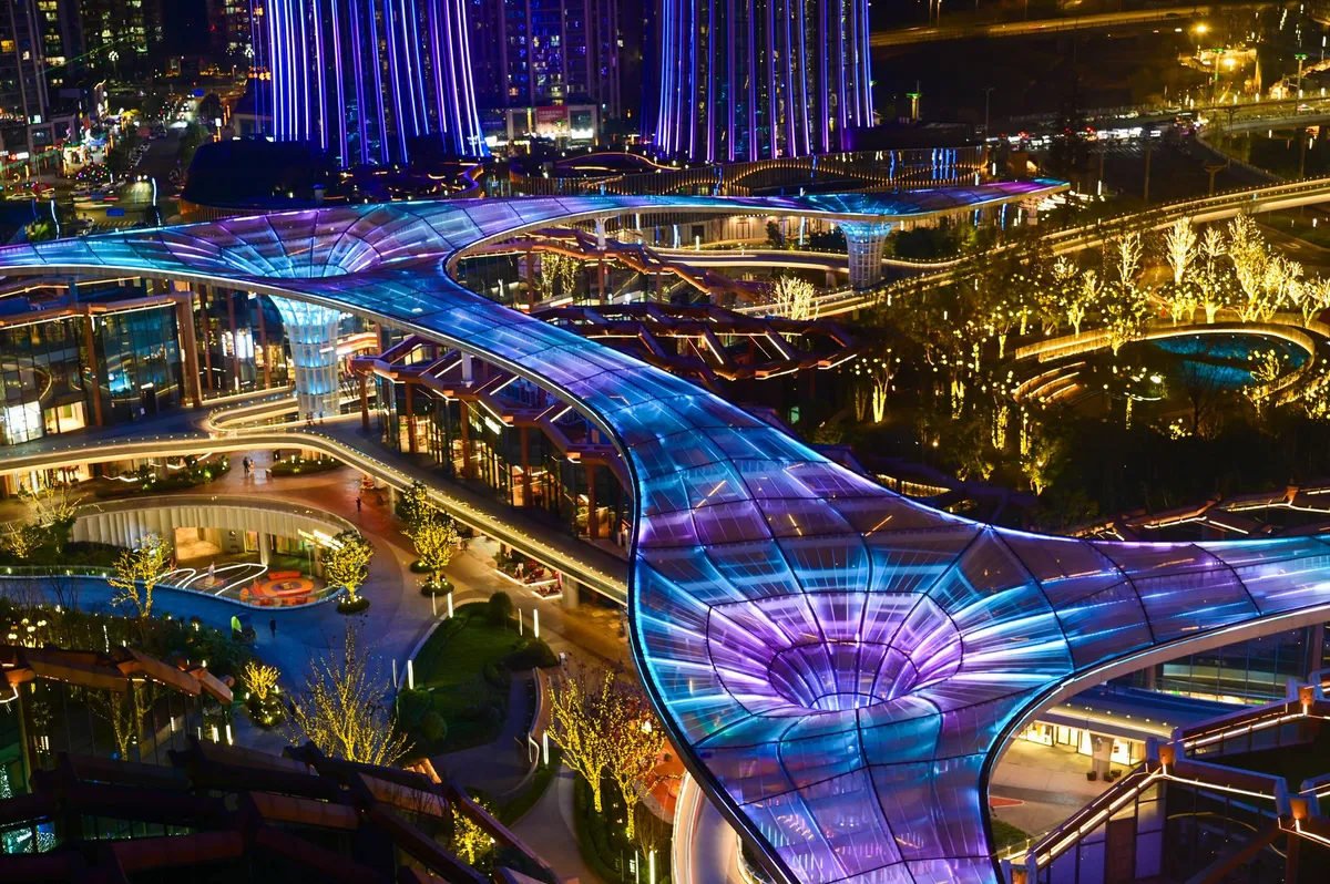 futuristic technology landscape