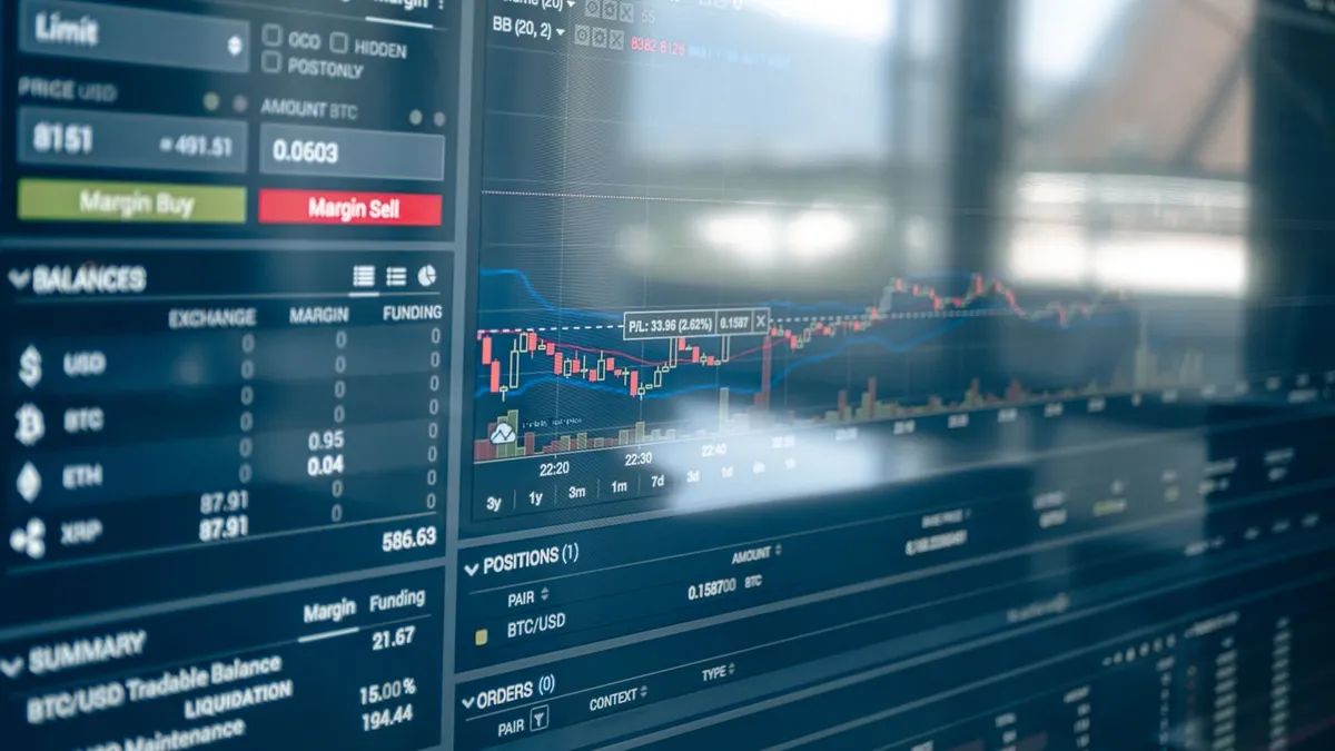 cryptocurrency trading screen