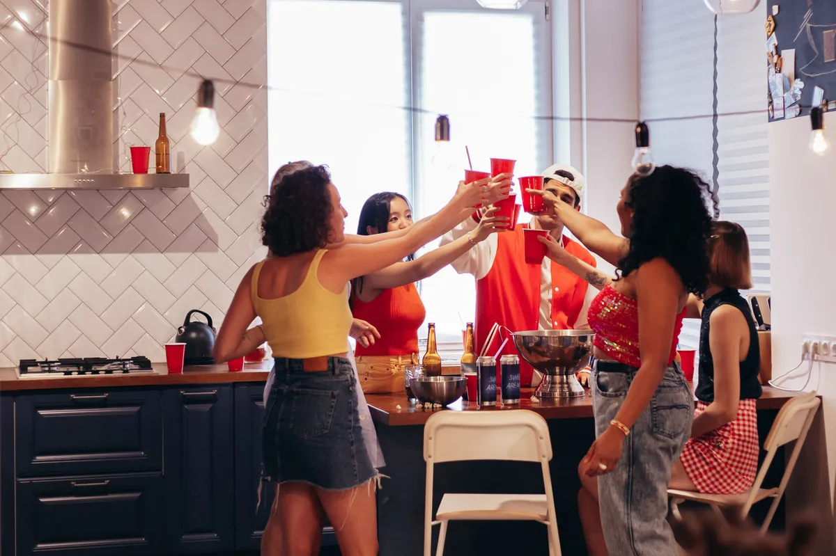 friends enjoying vacation home