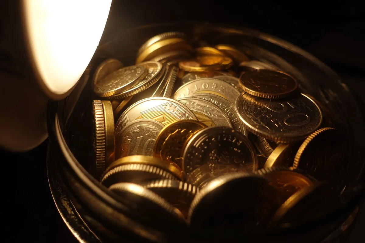savings jar closeup