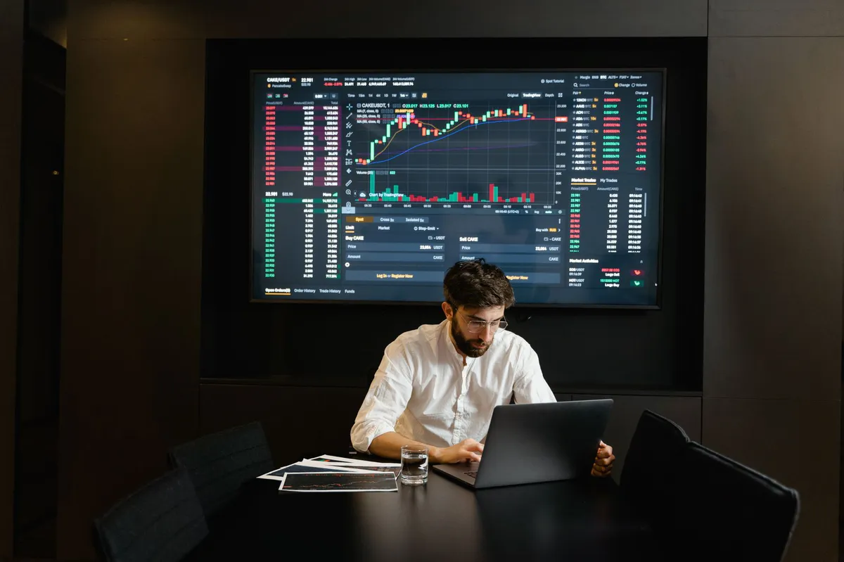 stock market trading room
