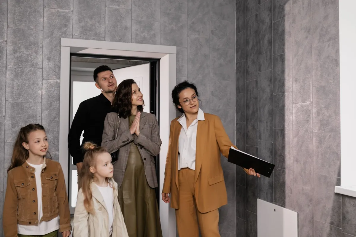 happy family selling house
