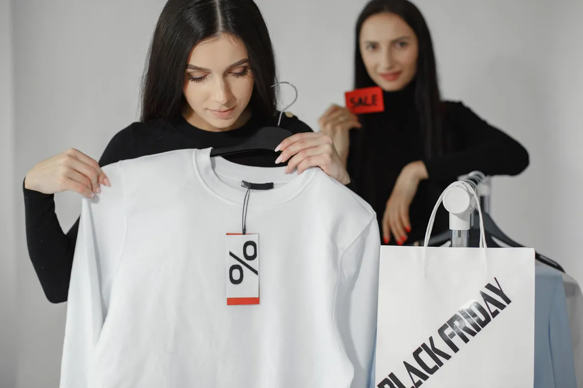 consumers shopping with price tags