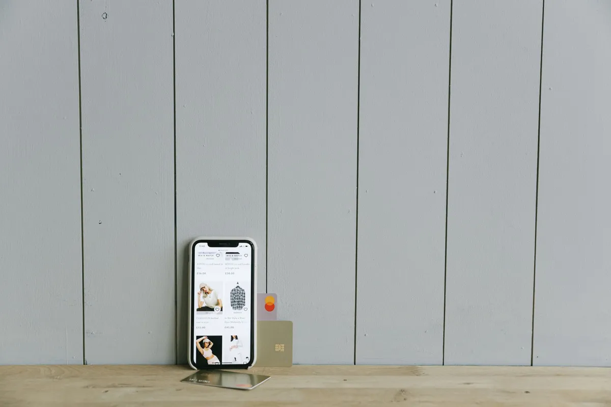 online banking app on smartphone