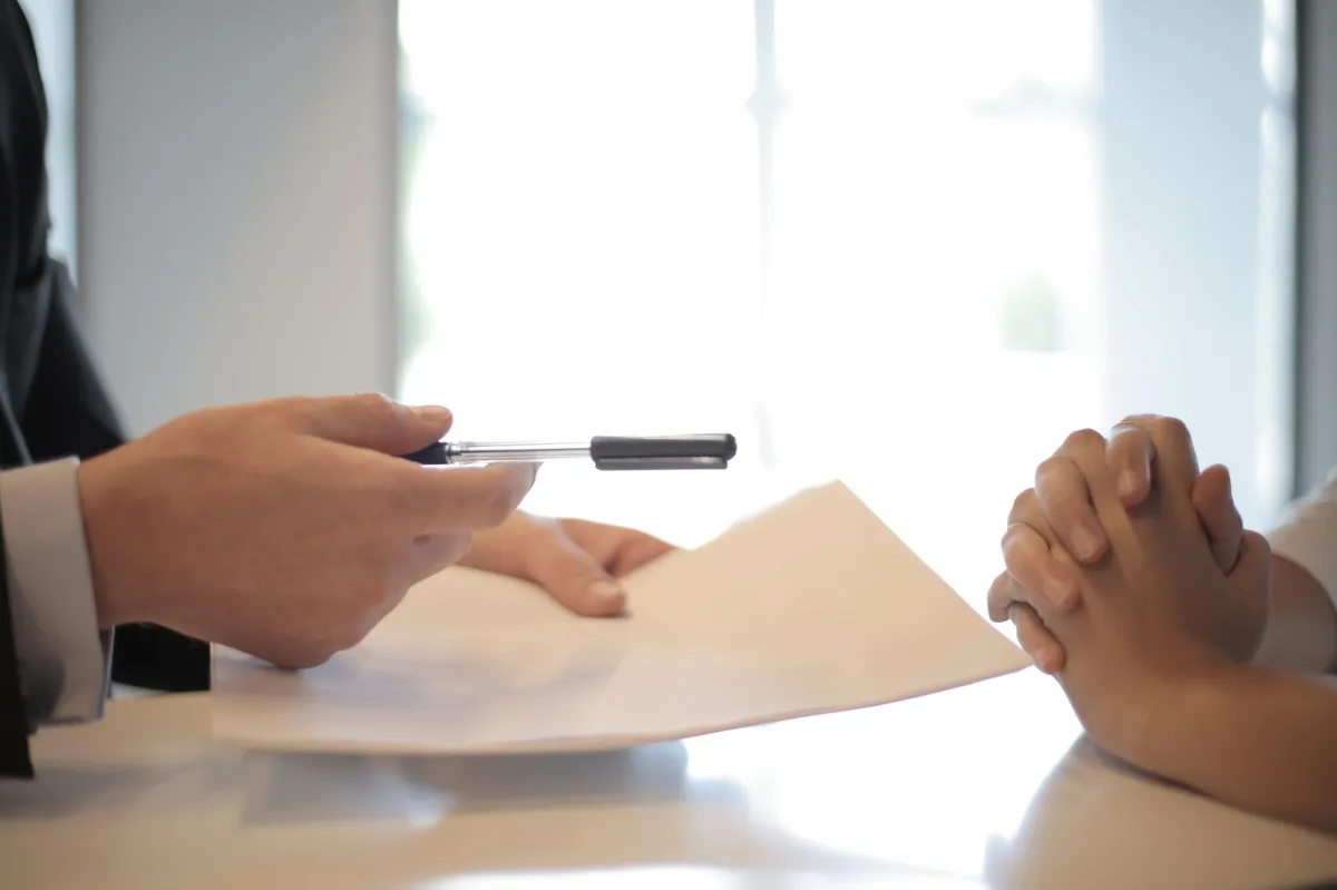 business loan paperwork on desk