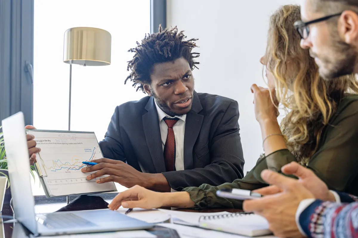 financial advisor discussing investments