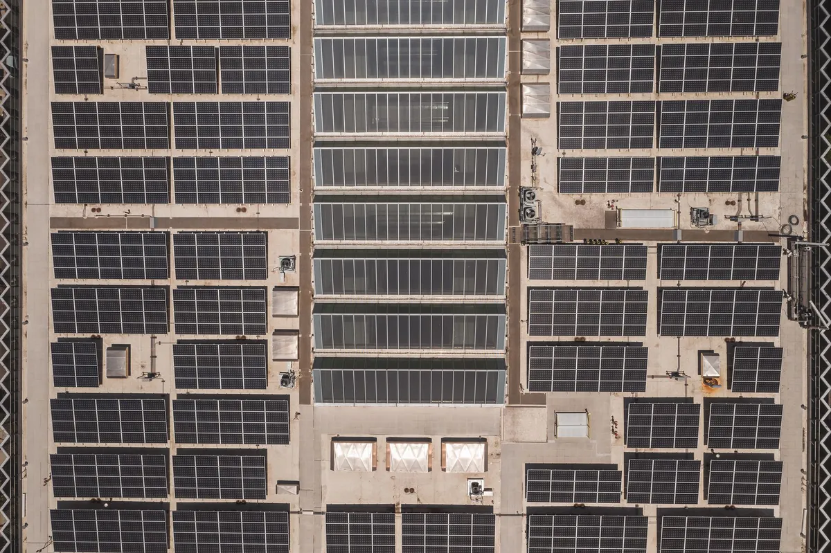 solar panels on rooftop